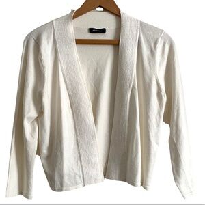Spense White Open Front Cardigan Size Small-Medium